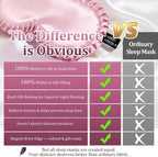 Silk Sleep Mask for Women, 100% Mulberry Silk Eye Mask, All-Silk Filled - Image 3