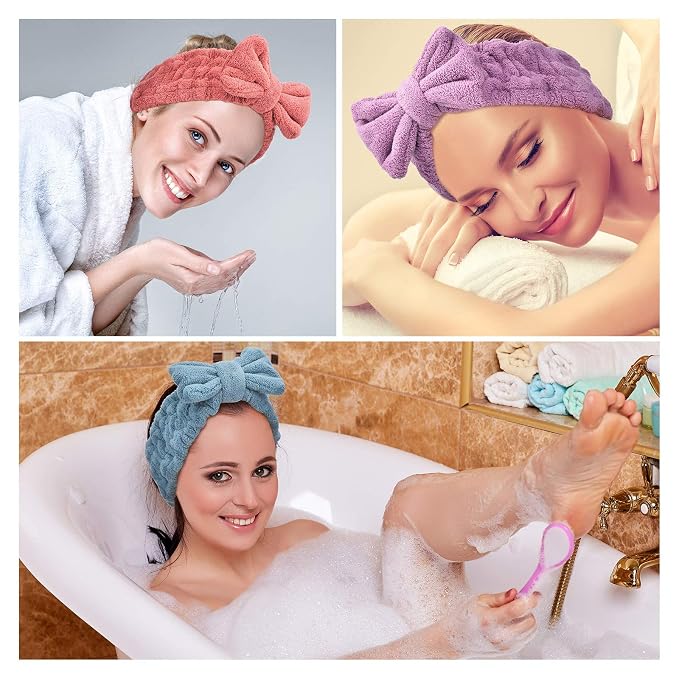 Hicarer 3 Piece Microfiber Bowtie Hairband Set - Image 6