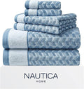Nautica - Bath Towel Set, Cotton Bath, Hand & Washcloths, Absorbent & Quick-Dry by Nautica