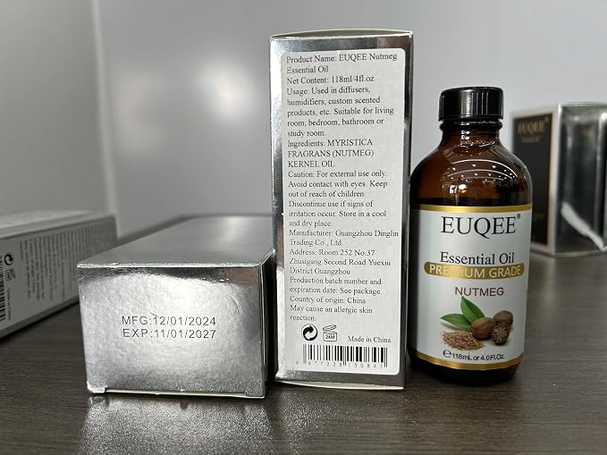 EUQEE Nutmeg Essential Oil 118ML Large Capacity Nutmeg Oil Premium Aromatherapy - Image 8