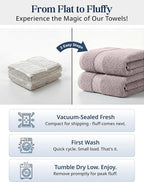 LANE LINEN 100% Ring Spun Cotton Bathroom Towel Set - Image 3