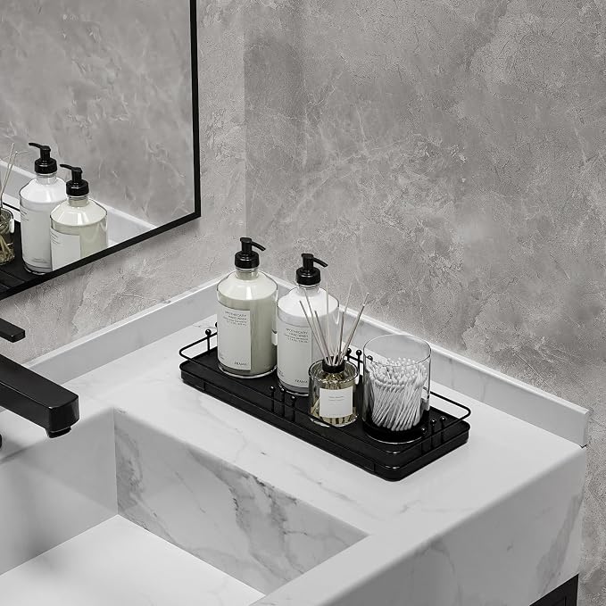 Bathroom Vanity Tray for Countertop Toiletries Perfume Makeup Soap Dispenser - Image 4