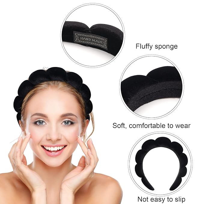 Ayesha Spa Headband for Women Sponge Headband for Washing Face Clouds Soft - Image 2