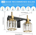 SOLFART Crystal Lights Over Mirror Bathroom Vanity Light Crystal Vanity Lights - Image 4