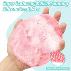 Silicone Body Scrubber 4PCS, 360° Anti-Slip & Enlarged Exfoliating Bath Glove - Image 4