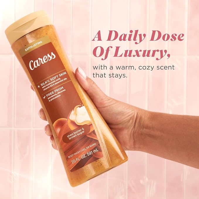 Caress Body Wash for Women, Shea Butter & Brown Sugar, Hydrating and - Image 6