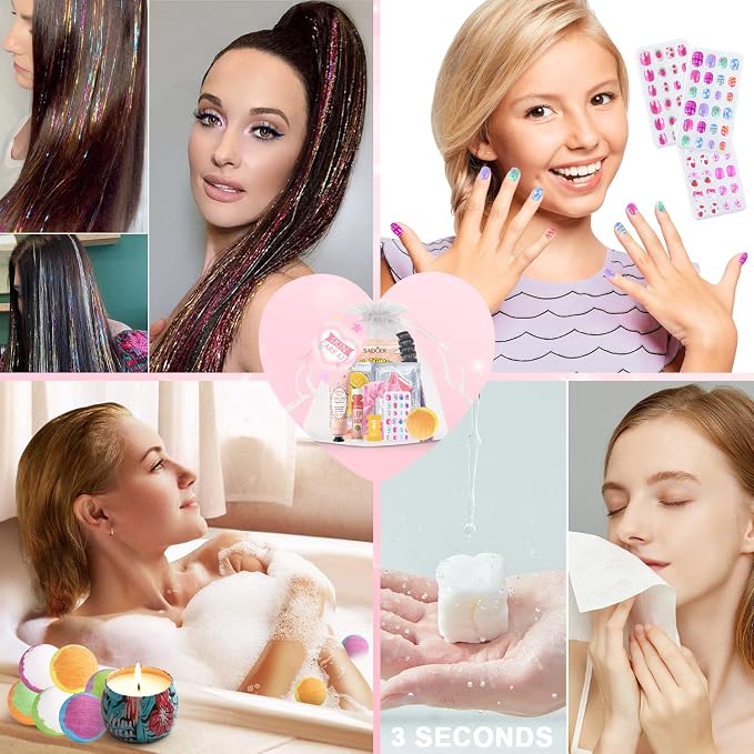 144 Pcs Spa Party Decorations for Girls, Spa Birthday Party Supplies Include - Image 6