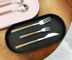 Black Small Tray, 3 Pack Oval Tray - Image 2