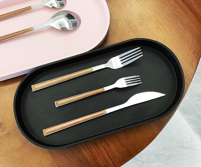 Black Small Tray, 3 Pack Oval Tray - Image 2