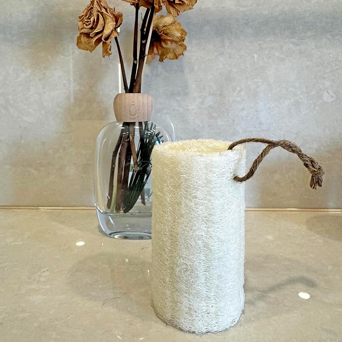 4" Natural Loofah Exfoliating Body Sponge Scrubber - Image 4