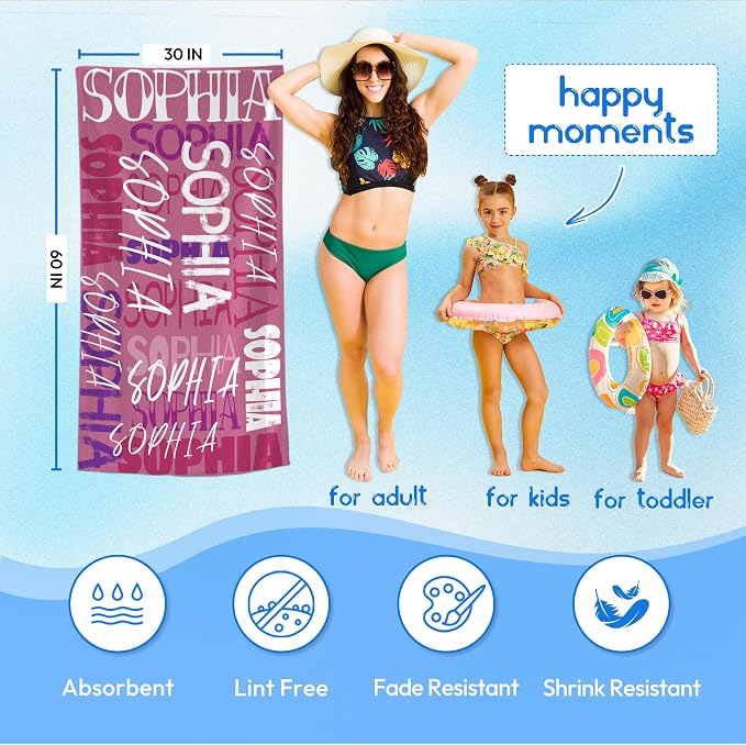 JML Personalized Beach Towel - Image 3