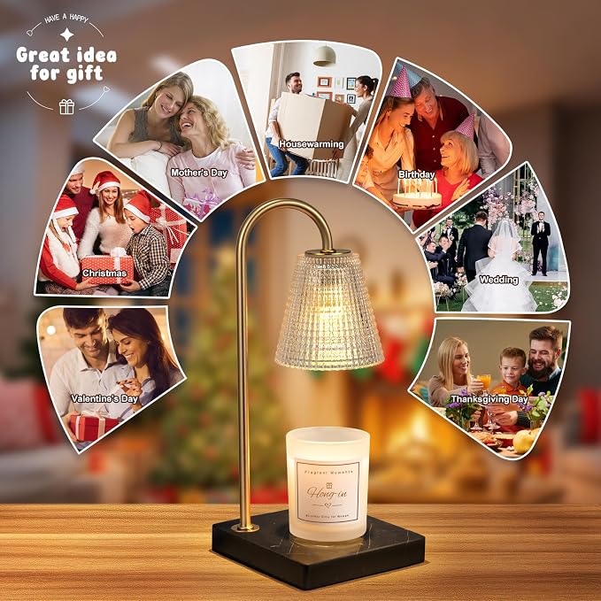 Hong-in Modern Gold Candle Warmer Lamp - Image 5
