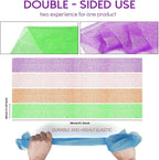 UJFQBH 4 Pieces African Net Sponge African Net Long Net Bath Sponge Exfoliating - Image 3