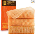 UJFQBH 3 Pieces African Bath Sponge African Net Long Net Bath Sponge by BuyNow
