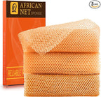UJFQBH 3 Pieces African Bath Sponge African Net Long Net Bath Sponge by BuyNow