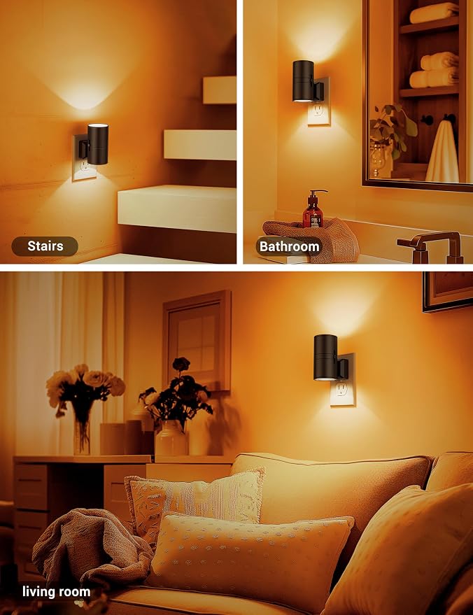 Amber Night Lights Plug into Wall, Dimmable Night Light Plug in, Modern Night - Image 5