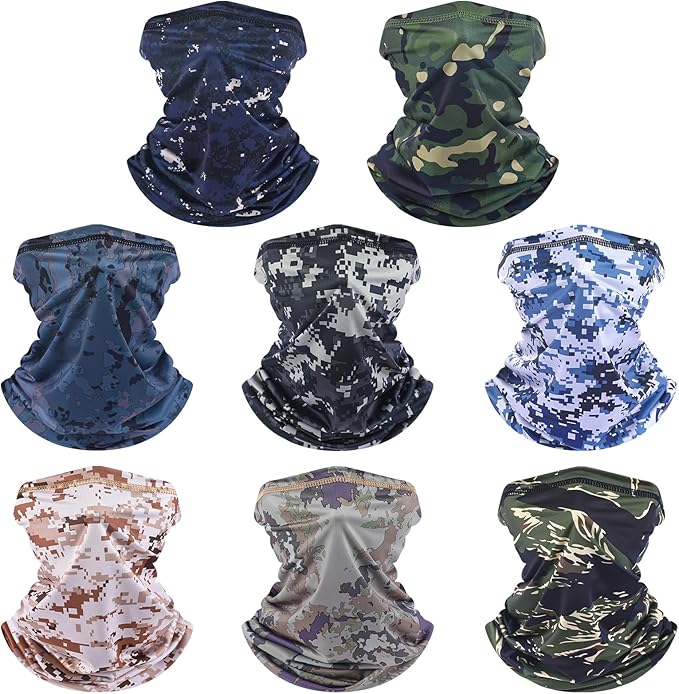 SATINIOR Summer Camo Neck Gaiter UV Protection Cooling Face Mask Sun Hood by SATINIOR