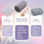 Bazaar Anatolia Turkish Beach Towel 100% Cotton Bath Towels 71x39 Quick Dry - Image 3