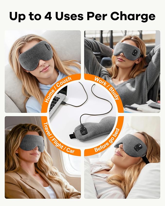 FACEMOON Heated Eye Mask for Dry Eyes: Electric Warm Compress for Blepharitis - Image 7