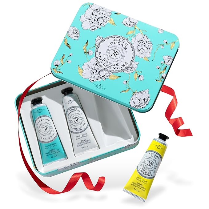 La Chatelaine Hand Cream Trio Tin Gift Set, Natural Hand Lotion, Made in France by LaChatelaine