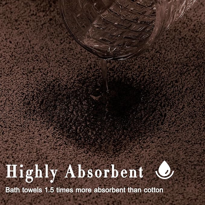 SEISSO Bath Towels, Extra Absorbent & Quick Drying Lightweight Fiber Towels - Image 4