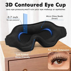 Sleep Eye Mask for Men Women, Weighted Sleeping Mask for Side Sleeper, Travel - Image 4