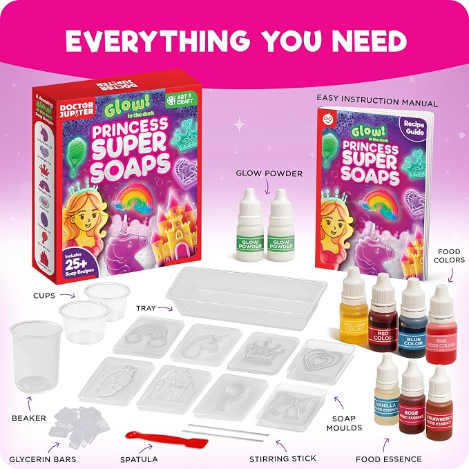 Doctor Jupiter Glow in The Dark Princess Soap Making Kit - Image 6