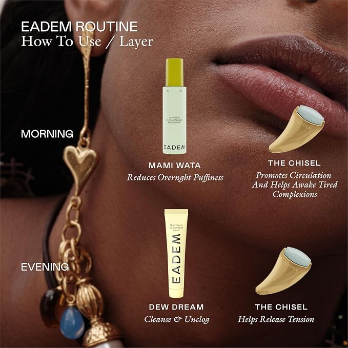 EADEM The Chisel, Gua Sha & Jade Facial Sculptor, Gua Sha Facial Tools - Image 6
