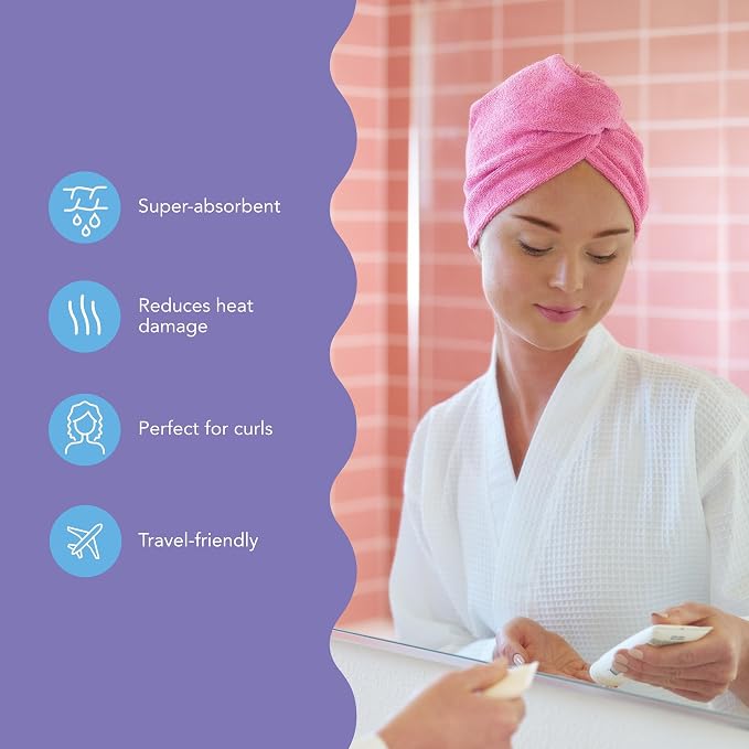 Turbie Twist 2-Pack Microfiber Hair Towel - Image 2