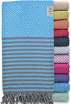 RAY SILVER Turkish Beach Towel – 100% Turkish Cotton 40"x71" Quick Dry by RaySilver