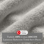 Madison Park Turkish 100% Cotton 600Gsm Luxury Premium Thick Soft Abosorbant - Image 3