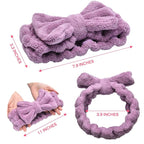 Hicarer 3 Piece Microfiber Bowtie Hairband Set - Image 4