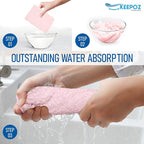KEEPOZ Hair Towel Wrap Quick Dry 100% Cotton Super Absorbent Turban Head Wrap - Image 3