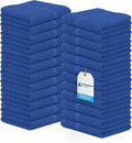 Avalon Towels Cotton Washcloths 24-Pack – 12 x 12 Inch Blue Super Soft & by AvalonTowels