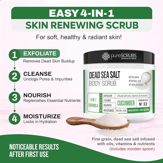 pureSCRUBS Premium Cucumber Body Scrub Set - Image 3