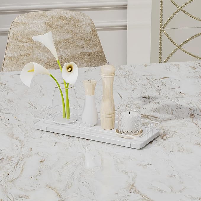 Bathroom Vanity Tray for Countertop Toiletries Perfume Makeup Soap Dispenser - Image 7