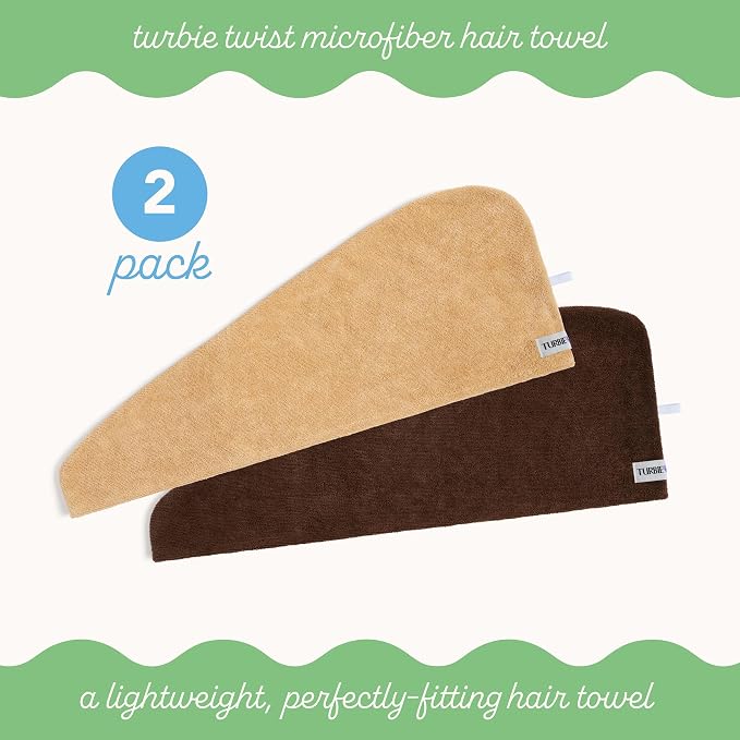 Turbie Twist 2-Pack Microfiber Hair Towel - Image 3