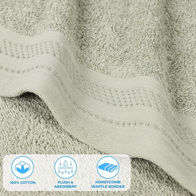 Superior Honeycomb Cotton Medium Weight Towels, - Image 5