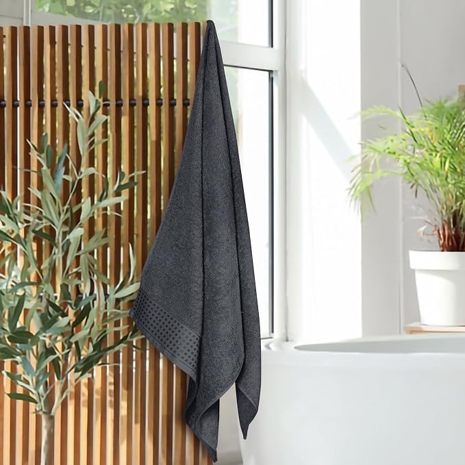 GLAMBURG Ultra Soft 4 Pack Oversized Bath Towel Set 27x54 inches, 100% Cotton - Image 4
