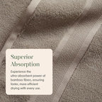 Springtree Home Luxury Bamboo Rayon Bath Towel Set of 4 | 35% Bamboo Rayon - Image 5