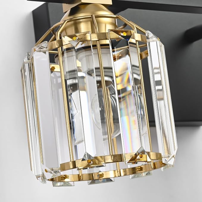 SOLFART Crystal Lights Over Mirror Bathroom Vanity Light Crystal Vanity Lights - Image 6