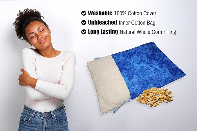 Microwavable Corn Filled Heating Pad and Cold Pack/Washable 100% Cotton Cover - Image 4