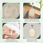 SAMEBUTECO 4 Pack Natural Loofah Exfoliating Body Scrubber Pads, Large Size - Image 7
