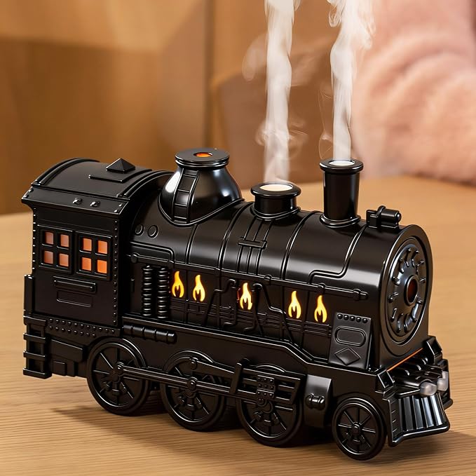 Retro Train Aromatherapy Diffuser 300ML Ultrasonic Cool Mist Humidifier by Unknown