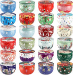 24 Packs Christmas Scented Candles Gift- Aromatherapy Candle-2.5oz Soy Wax-Long - Image 2