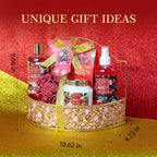 Bath & Body Basket Set, Cherry Fruit Scent Spa Gift Basket - Image 5