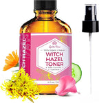 Witch Hazel Alcohol Free Toner by Leven Rose, 100% Pure Organic Facial Rose by LevenRose