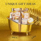 Spa Gift Baskets For Women and Men, Home Luxury Scents Honey Almond Bath Sets - Image 7