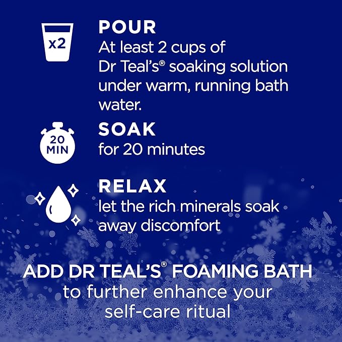 Dr Teal's Epsom Salt Magnesium Soak, Snowy Night, 3 lbs - Image 4