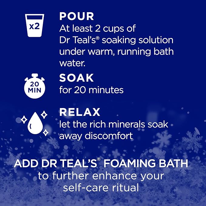 Dr Teal's Epsom Salt Magnesium Soak, Snowy Night, 3 lbs - Image 4